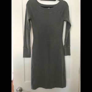 WHBM gray long sleeve sweater dress size S